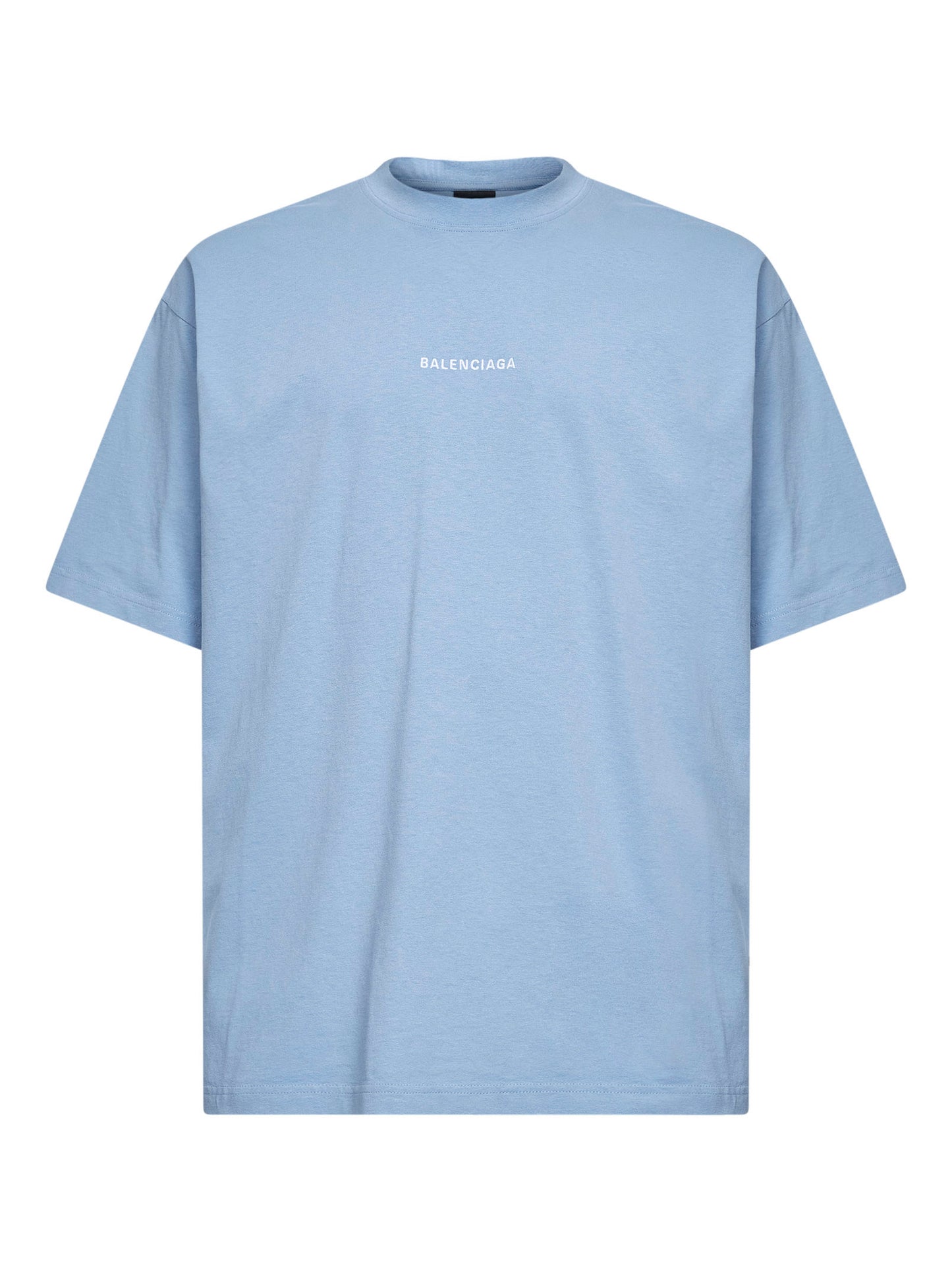 T-Shirt Balenciaga Back Vestibilità Media azzurra