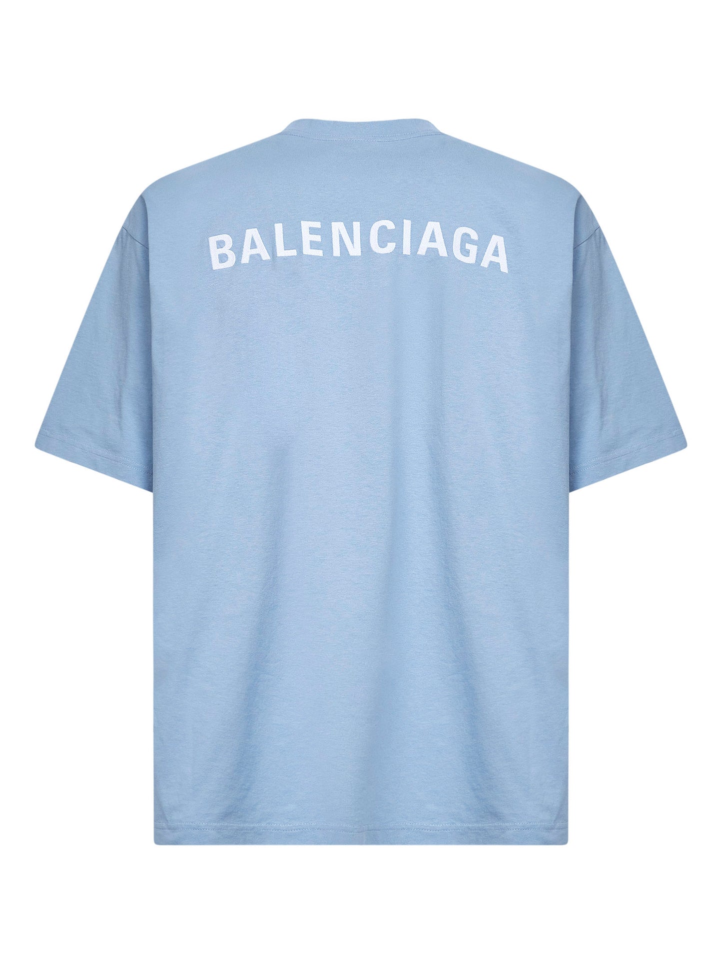 T-Shirt Balenciaga Back Vestibilità Media azzurra