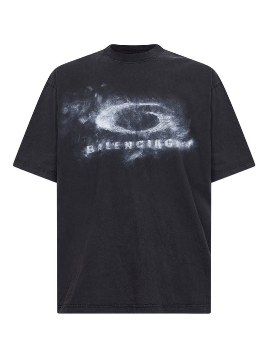 T-shirt Crayon Loop Vestibilità Media nera