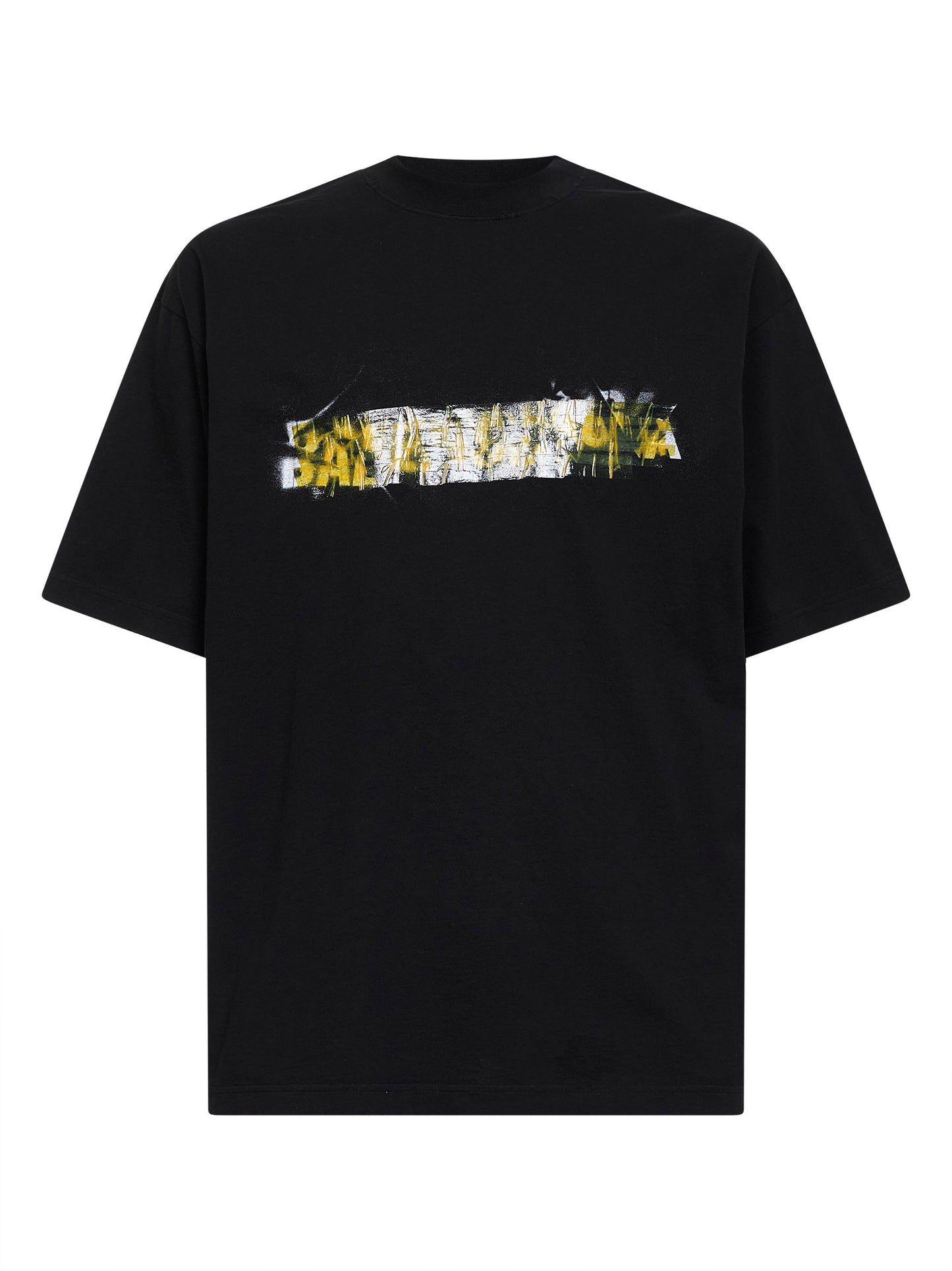 T-Shirt Messy Spray Vestibilità Media nera