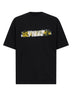 T-Shirt Messy Spray Vestibilità Media nera