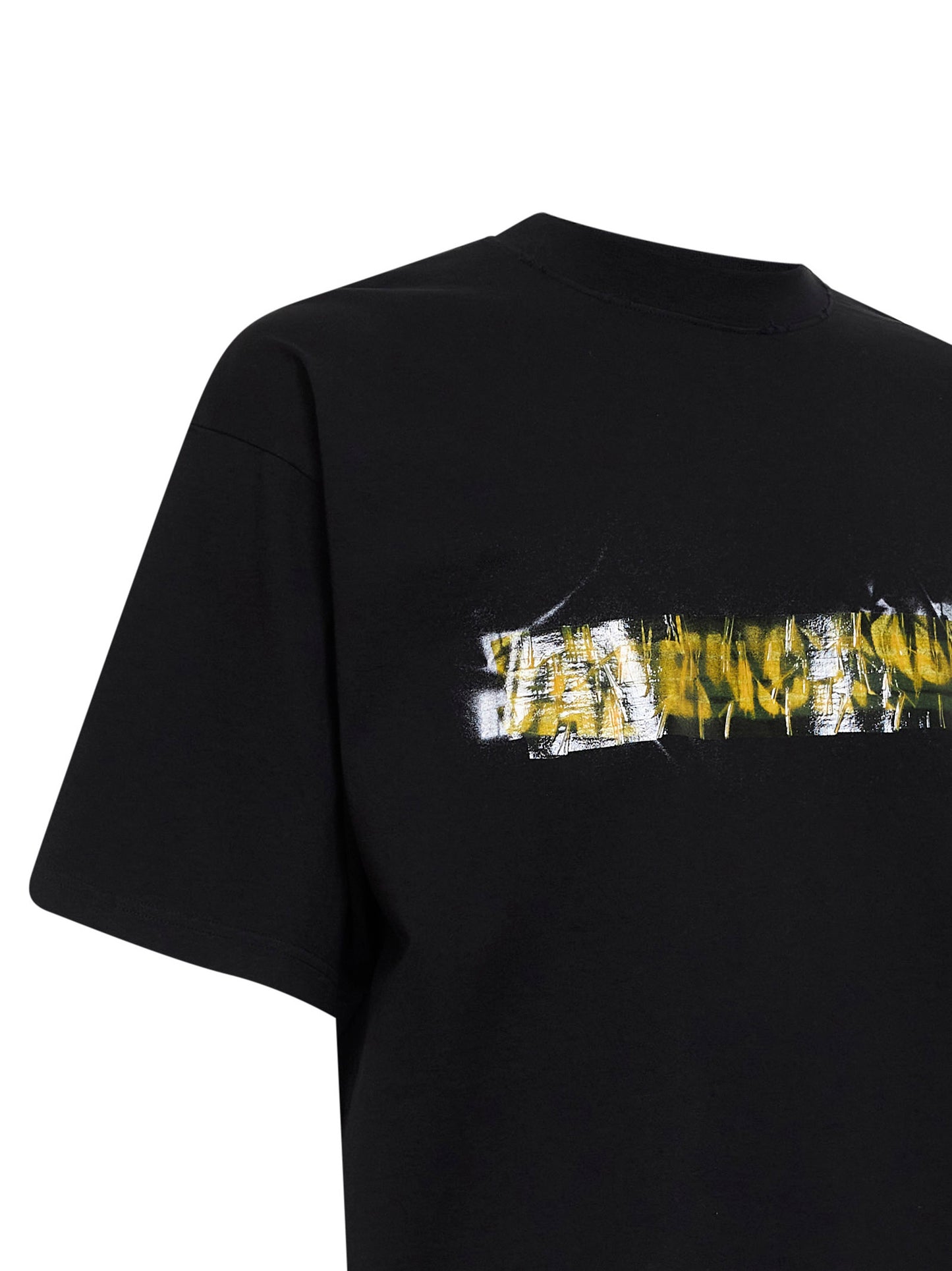 T-Shirt Messy Spray Vestibilità Media nera