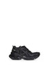 Sneakers Runner in mesh e nylon nero opaco