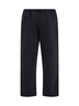 Black heavyweight fleece Masking Tape Baggy trousers<BR/>