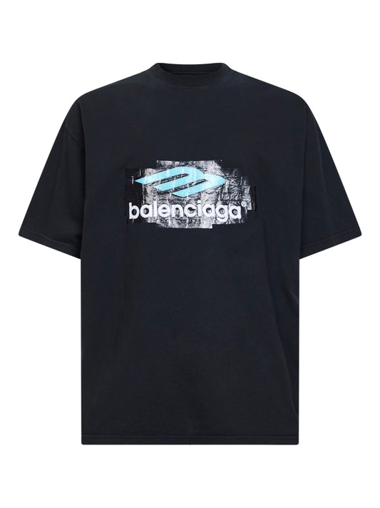 T-Shirt Oversize in jersey nero