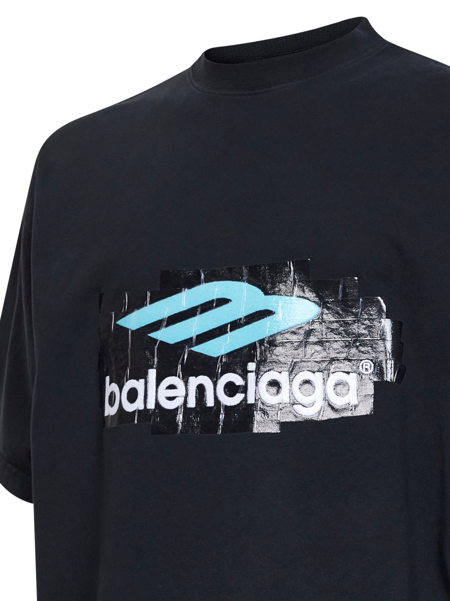 T-Shirt Oversize in jersey nero