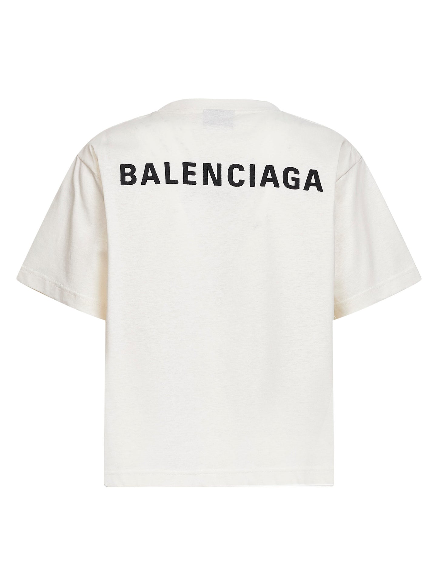 T-Shirt Balenciaga Back Vestibilità Media panna