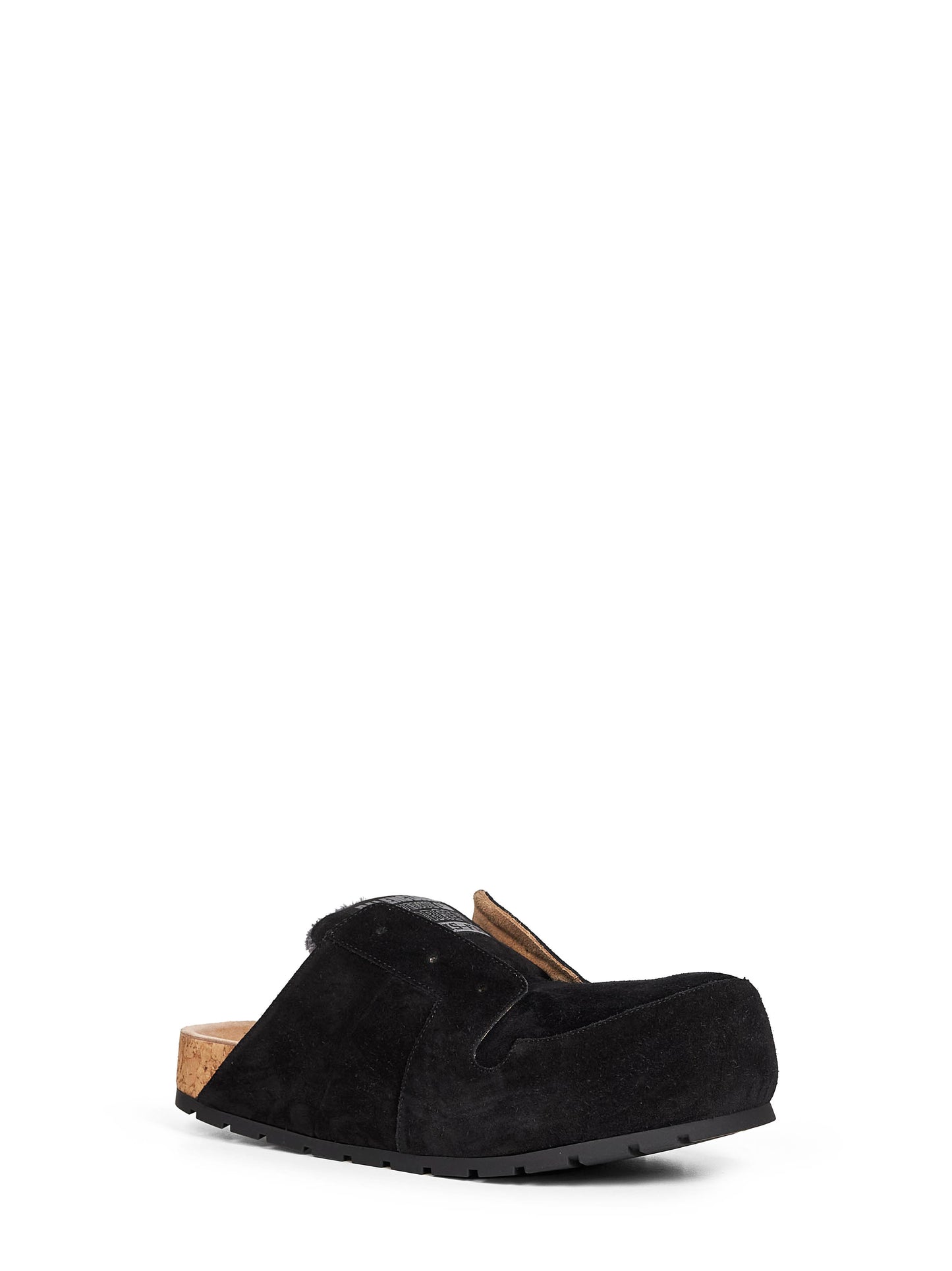 Sabot Dumbo in pelle di vitello scamosciata nera