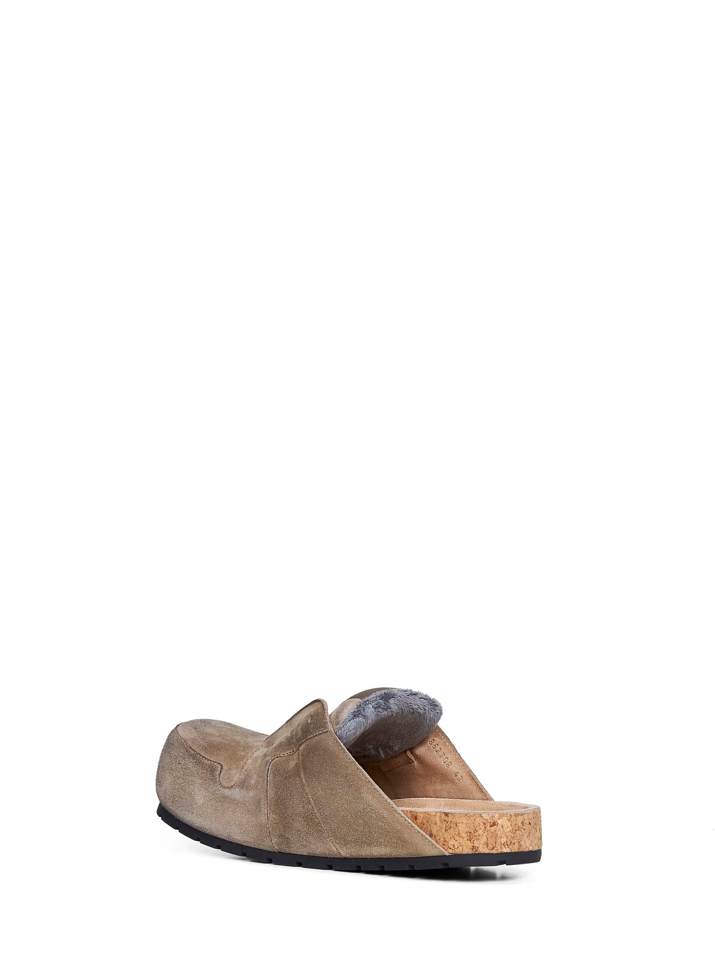 Beige suede calfskin Dumbo mules