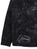 Black fade out Washed Crayon Allover denim Oversized jacket