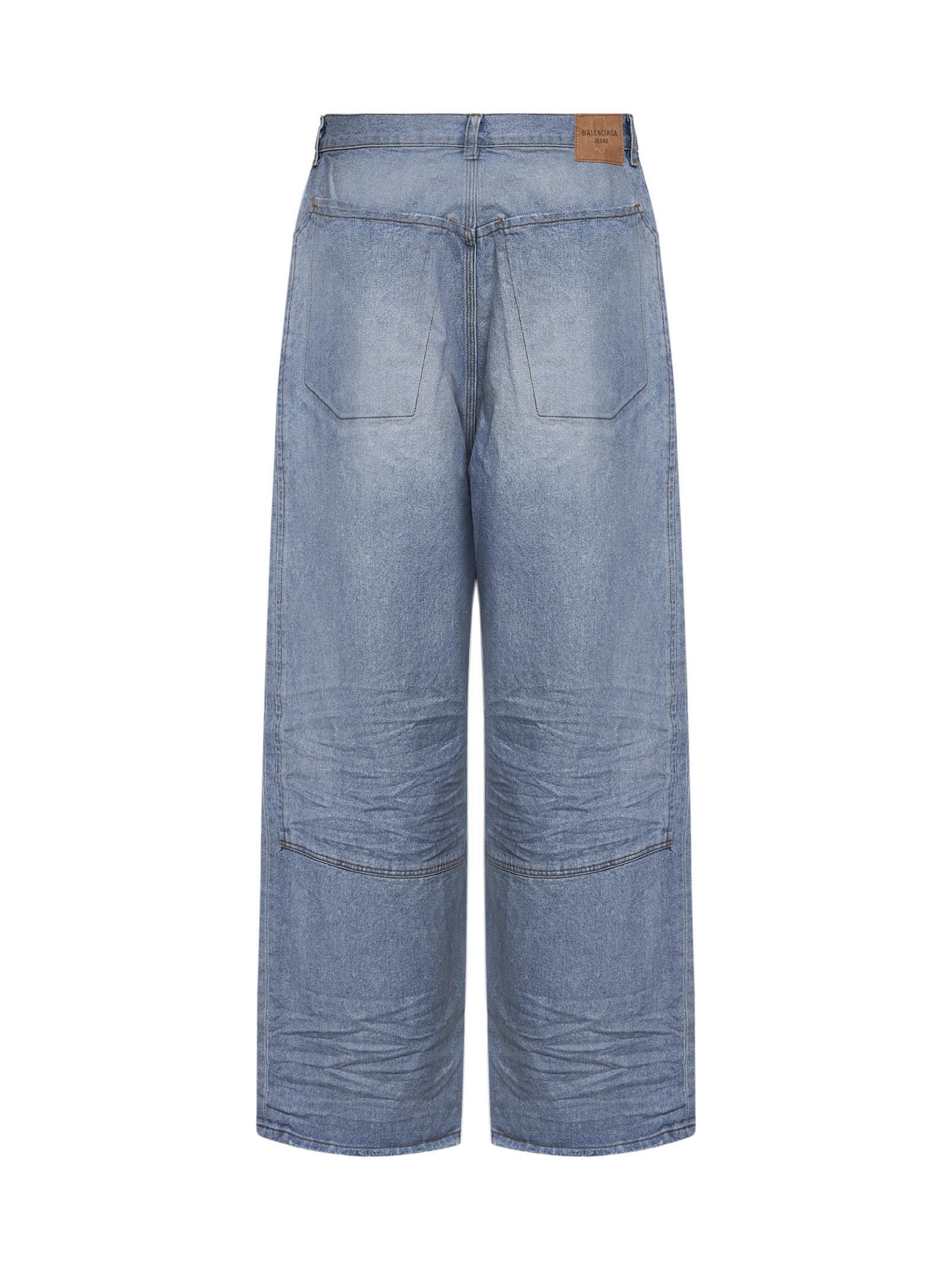 Light blue cotton denim Baggy Minimal jeans