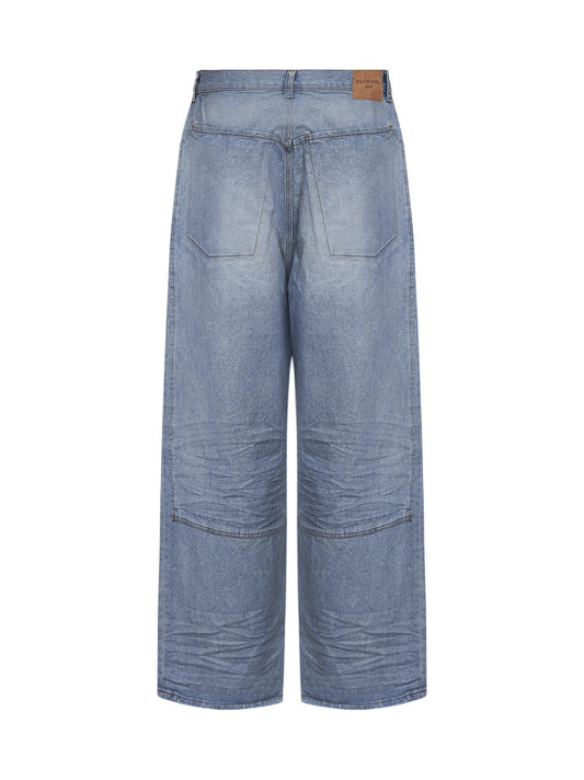 Light blue cotton denim Baggy Minimal jeans