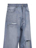 Light blue cotton denim Baggy Minimal jeans