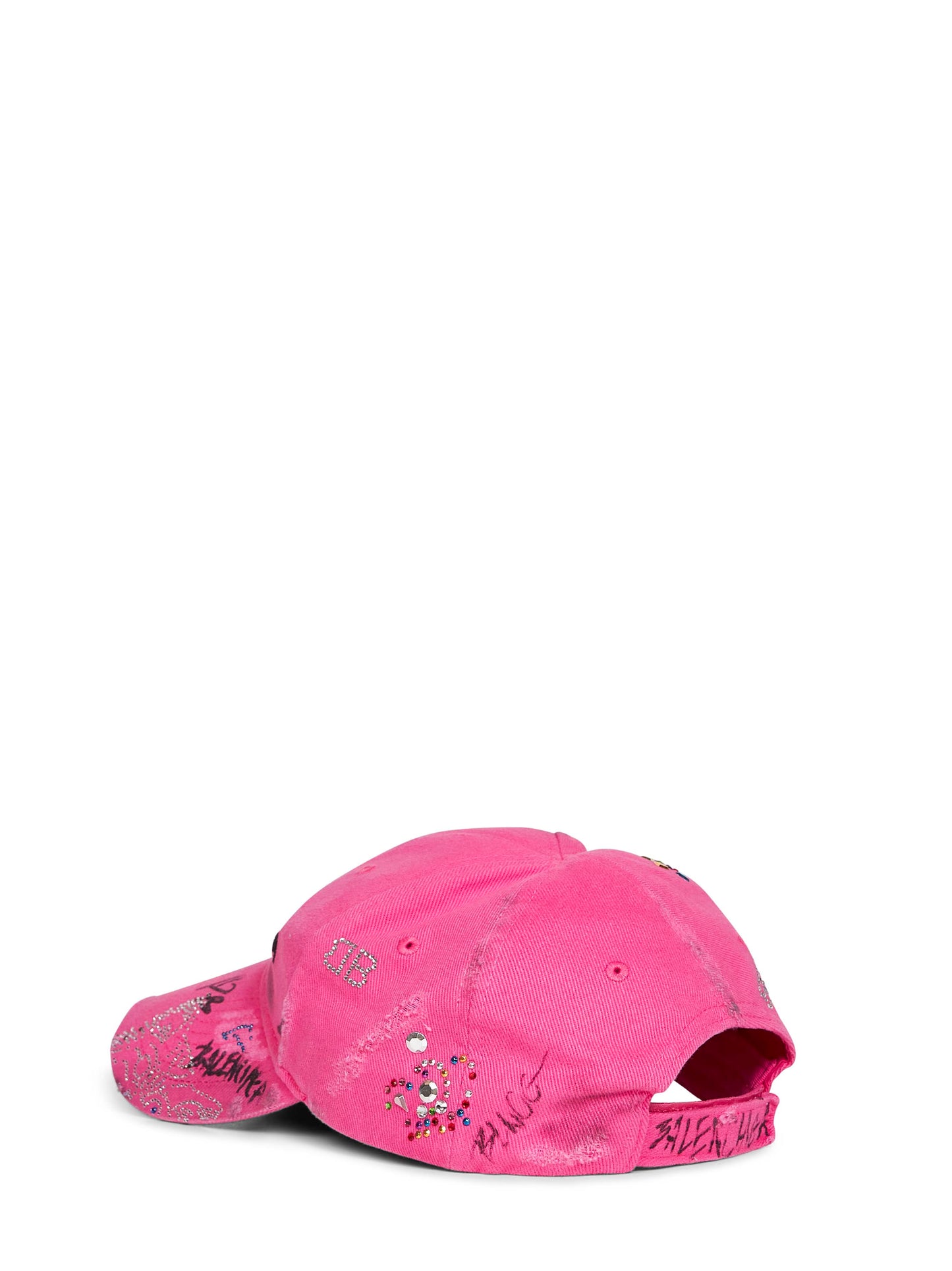 Berretto da baseball Upcycled in drill di cotone rosa