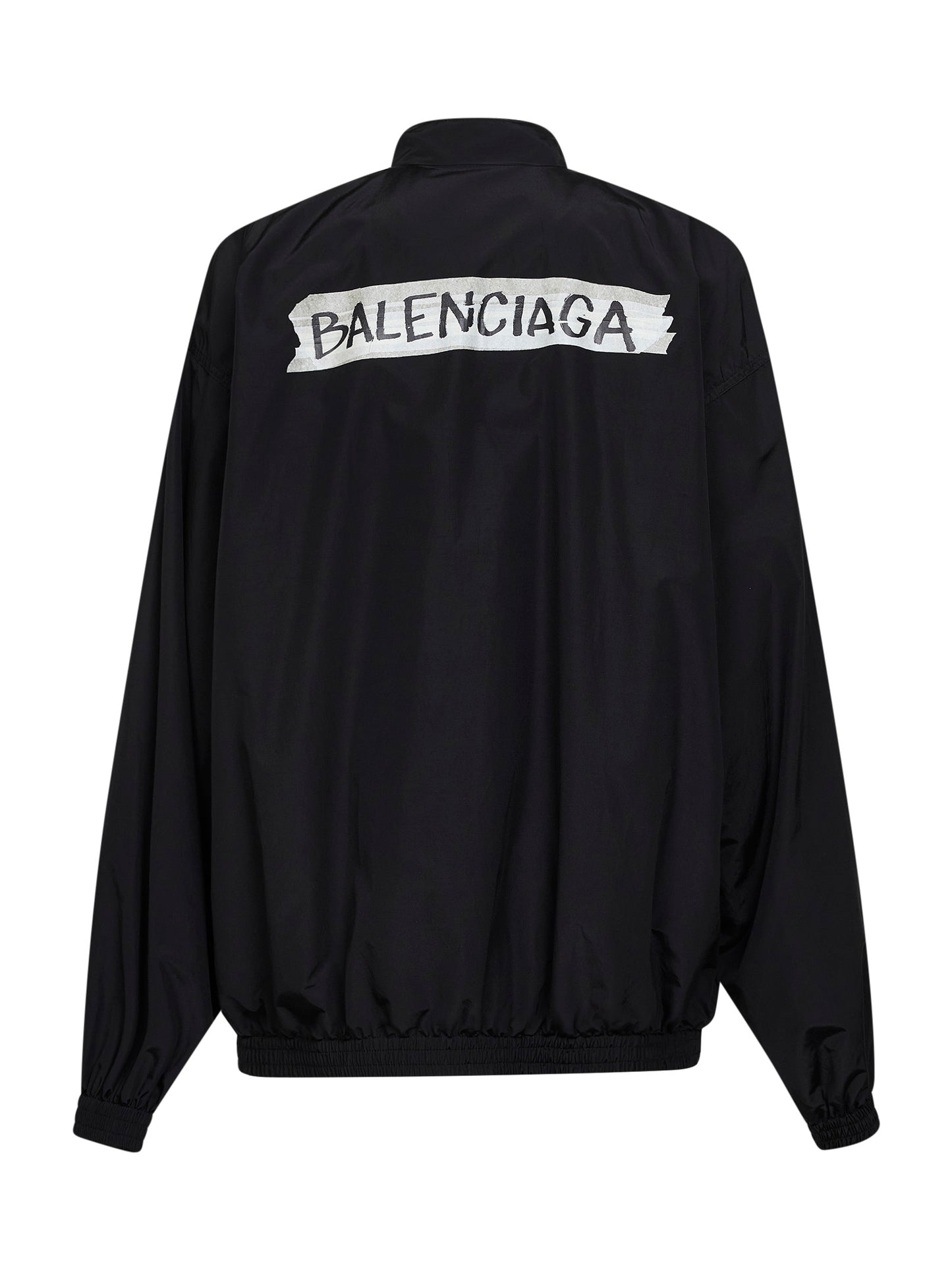 Black Masking Tape Tracksuit Jacket Medium Fit