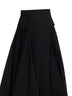 La Gonna Godet Maxi in cotone ripstop nero