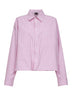 Camicia Folded in cotone a righe rosa e bianco
