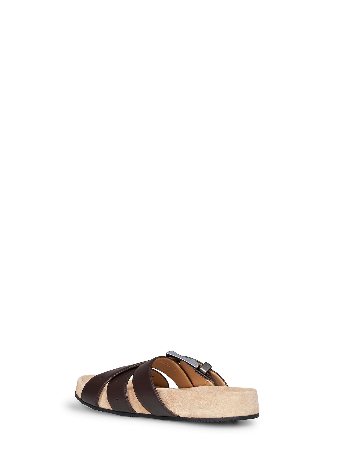 Mules Belt in pelle di vitello nera