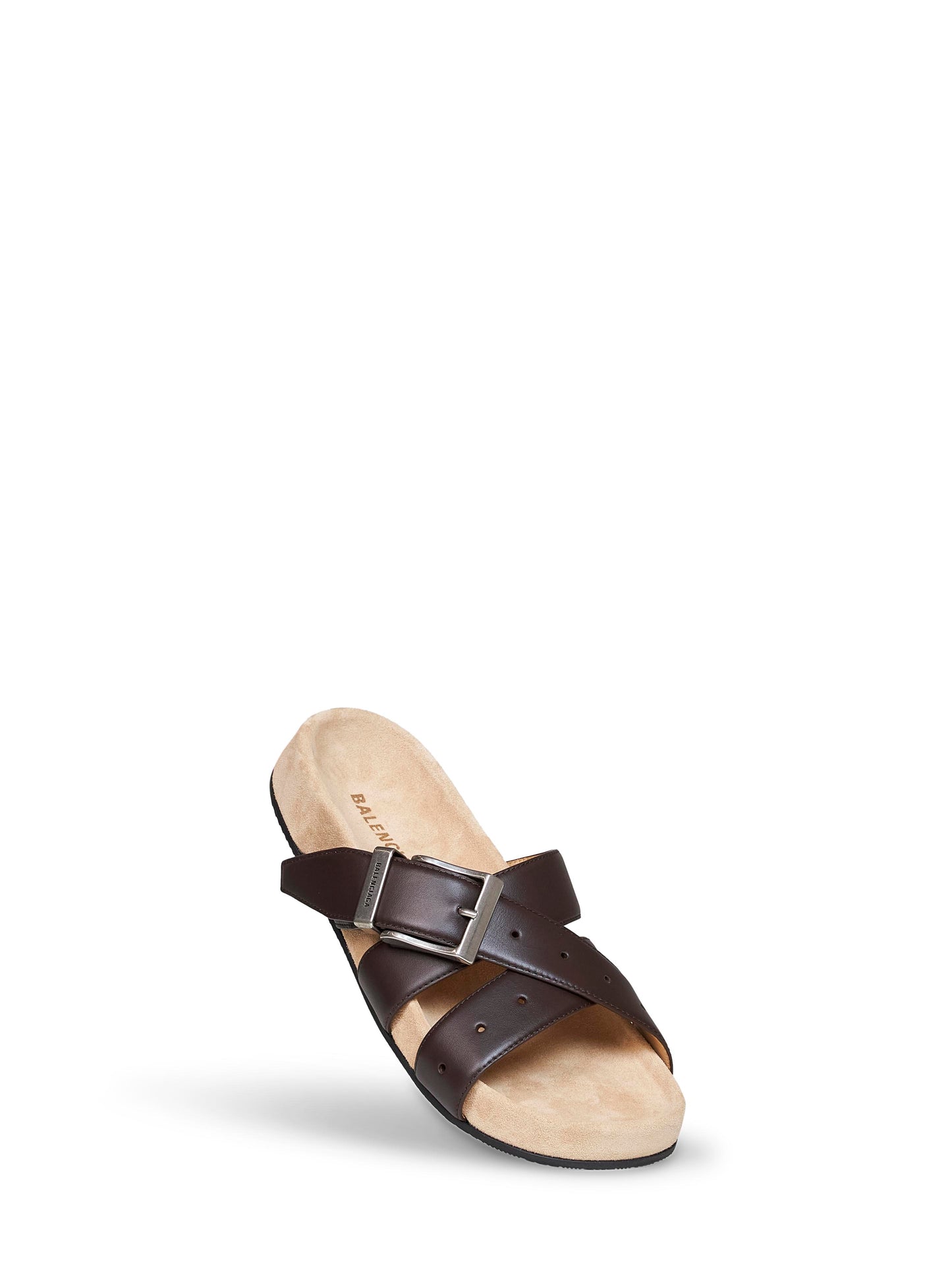 Mules Belt in pelle di vitello nera