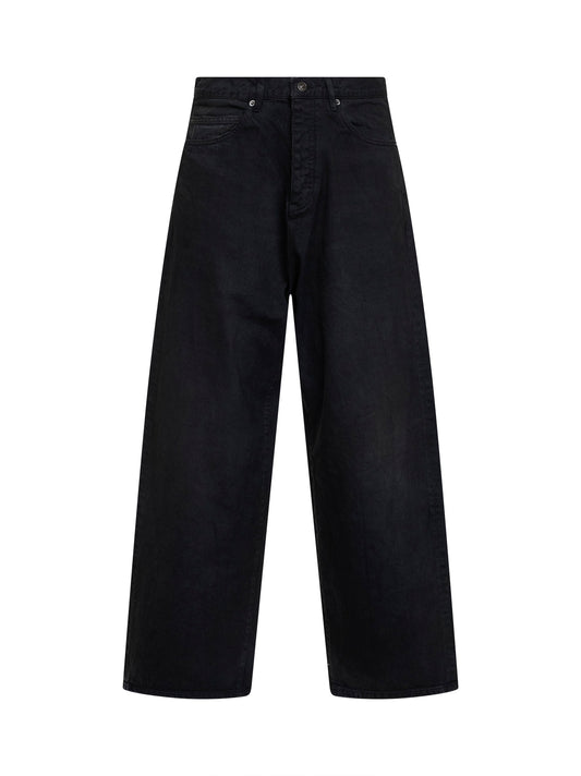 Jeans Casual in denim giapponese biologico nero