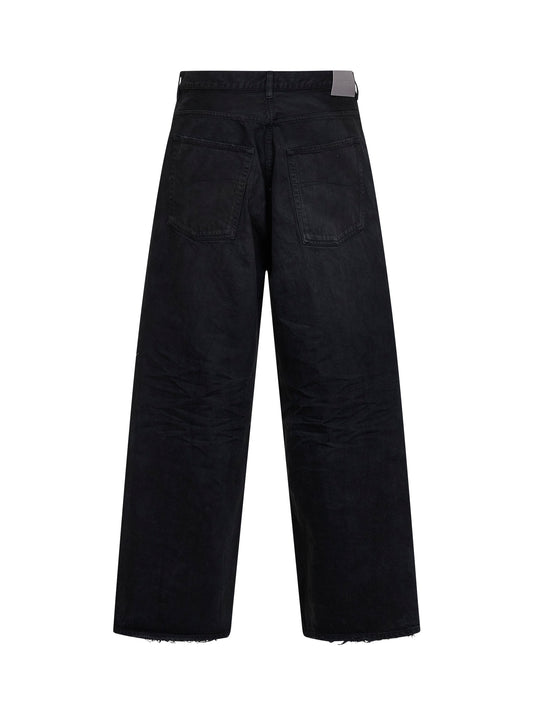 Jeans Casual in denim giapponese biologico nero