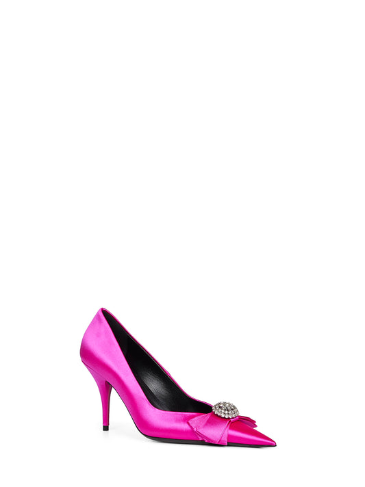 Fuchsia satin Avenue Palazzo 90mm pumps