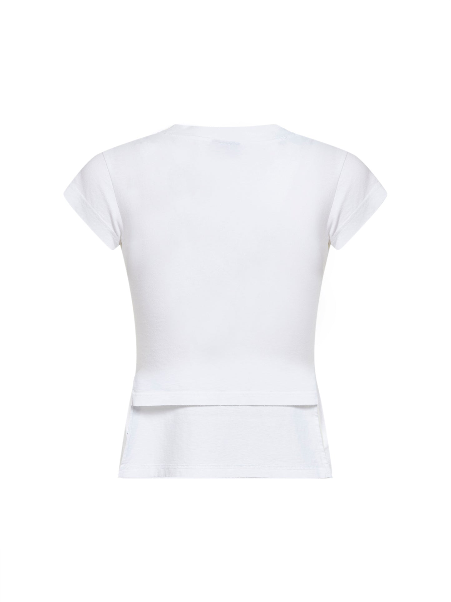 T-Shirt Messy Spray Con Retro Tagliato bianca