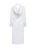Abito a camicia Draped Back in popeline bianco