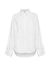 Camicia Classica in organza di cotone e popeline di seta bianco
