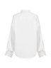 Camicia Classica in organza di cotone e popeline di seta bianco