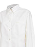 Camicia Classica in organza di cotone e popeline di seta bianco