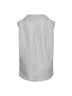 Grey linen and wool chevron long sleeveless top