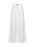 Pantaloni ampi in lino bianco