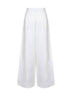 Pantaloni ampi in lino bianco
