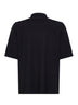 Polo in jersey stretch di misto viscosa nero