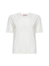 Maglia girocollo in misto viscosa avorio