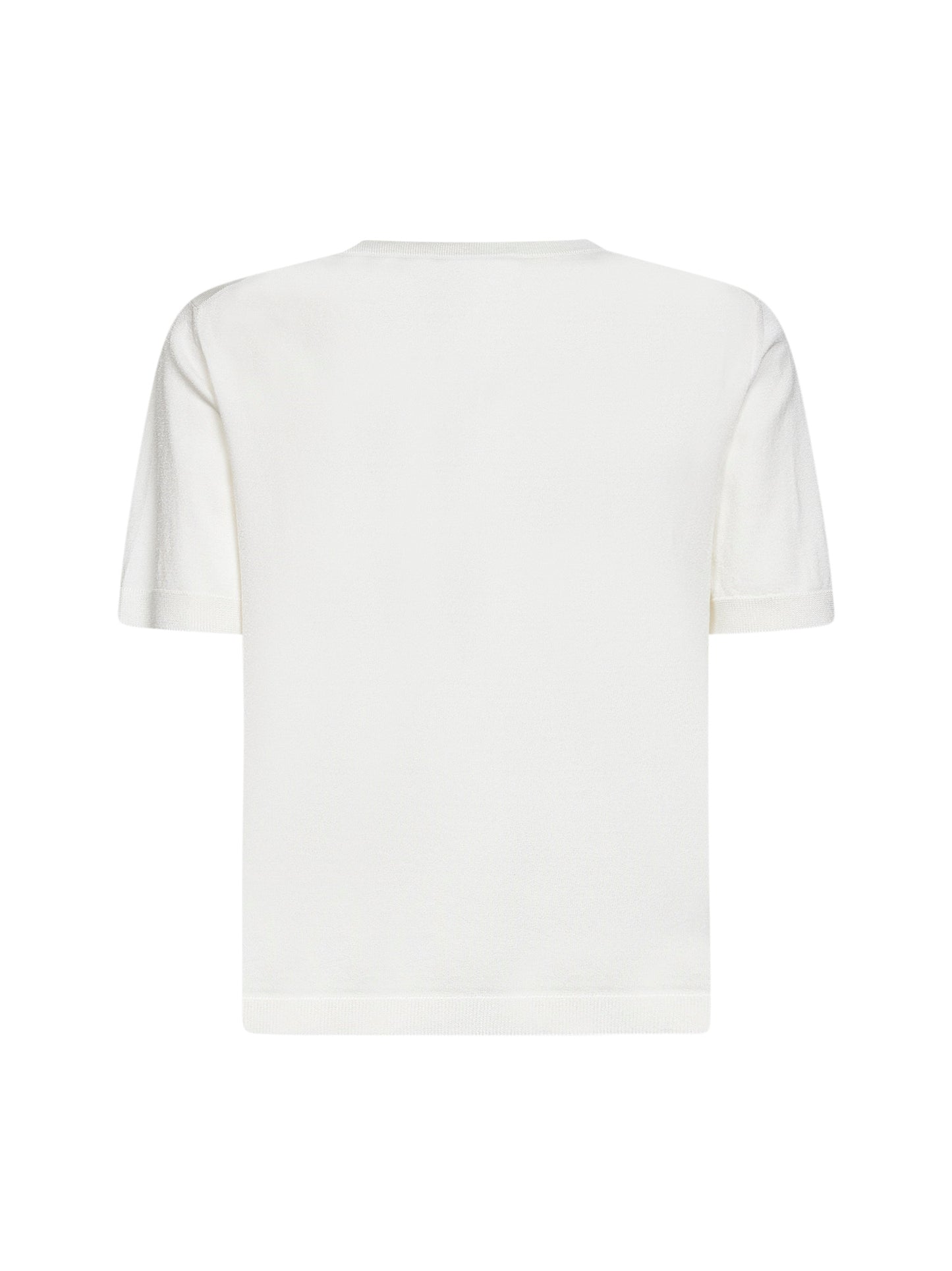 Maglia girocollo in misto viscosa avorio