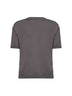 Maglia girocollo in misto viscosa marrone