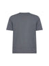 T-shirt in maglia rasata di cotone grigio