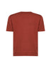 Brown plain stitch knit cotton T-shirt