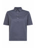 Polo in jersey di cotone grigio