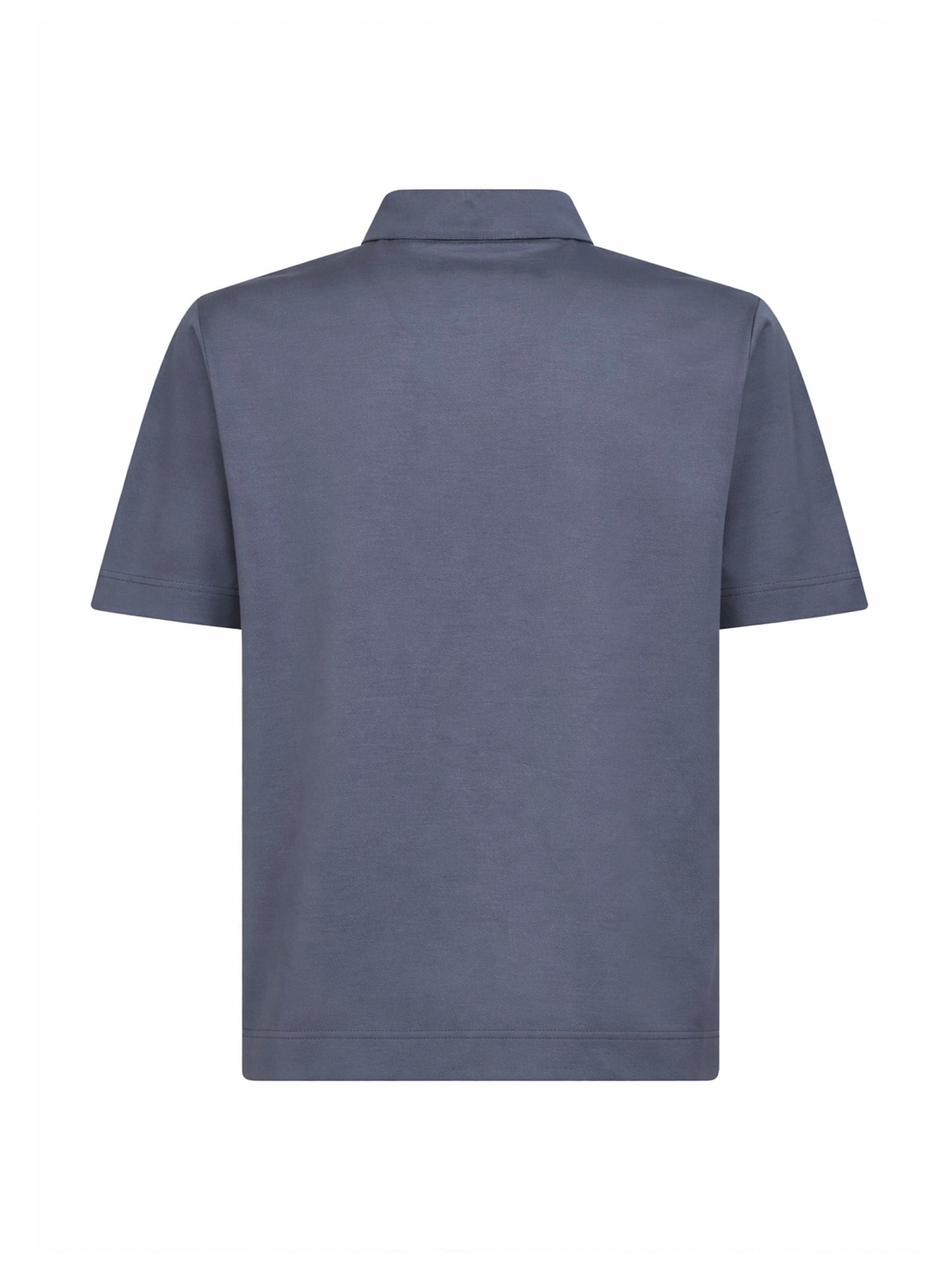 Polo in jersey di cotone grigio