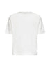 T-shirt scollo a V in cotone filo di Scozia bianco