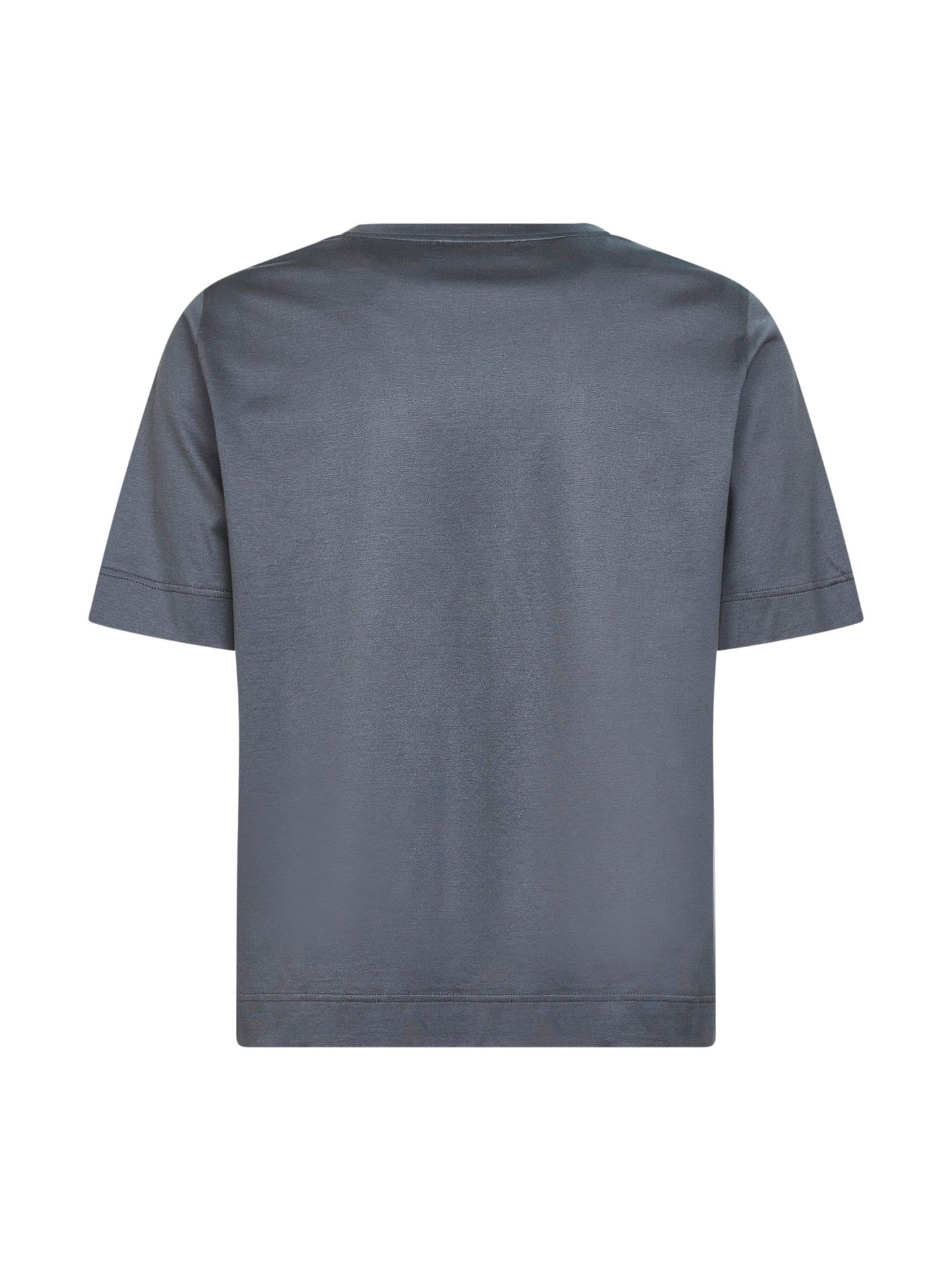 Grey lisle cotton V-neck T-shirt