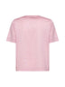 Pink lisle cotton V-neck T-shirt
