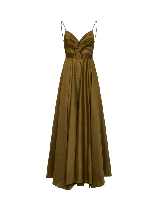 Avocado lyocell blend long dress