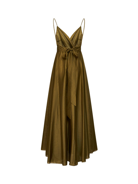 Avocado lyocell blend long dress
