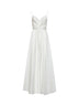White lyocell blend long dress
