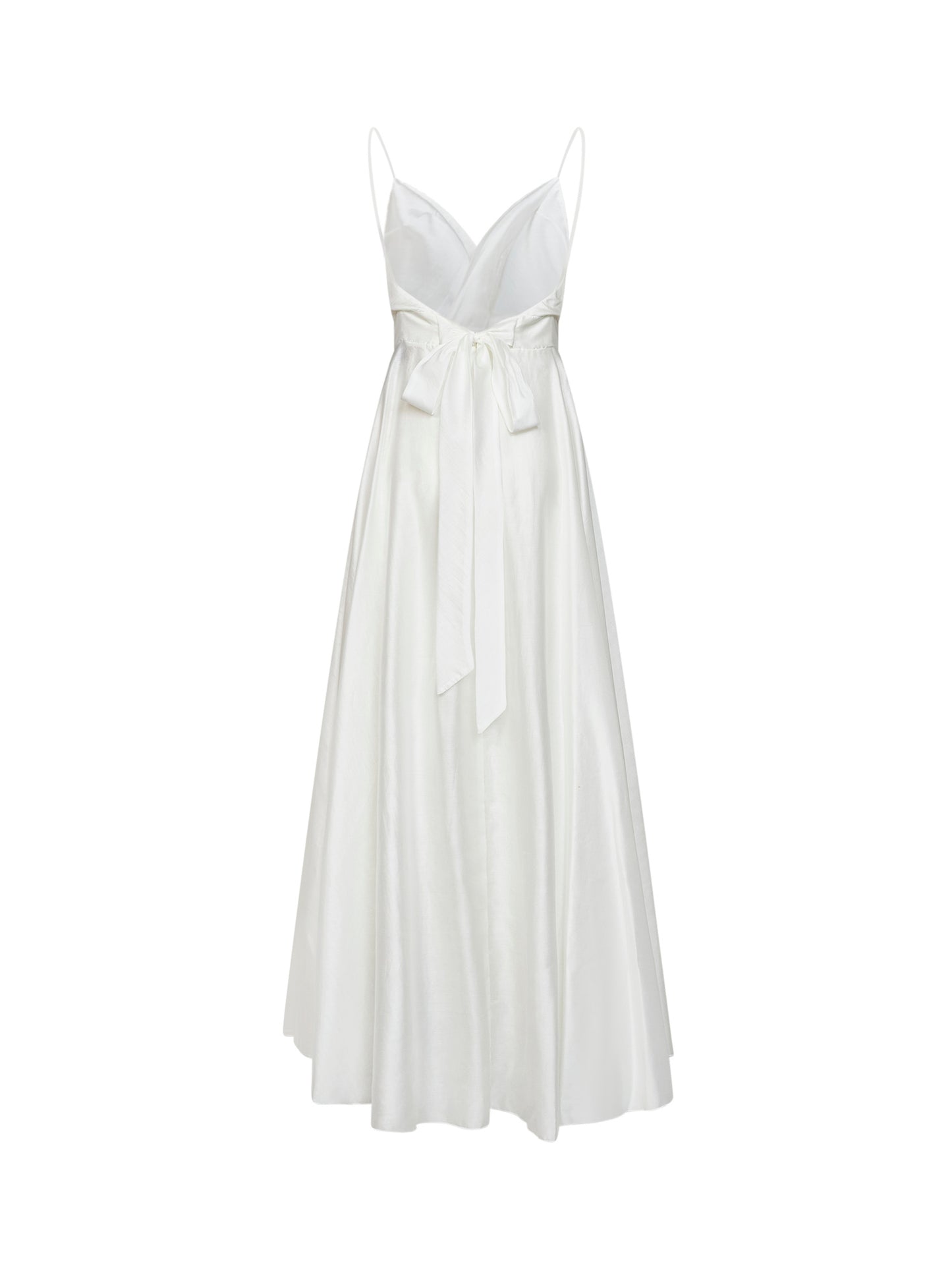 White lyocell blend long dress