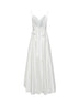 White lyocell blend long dress